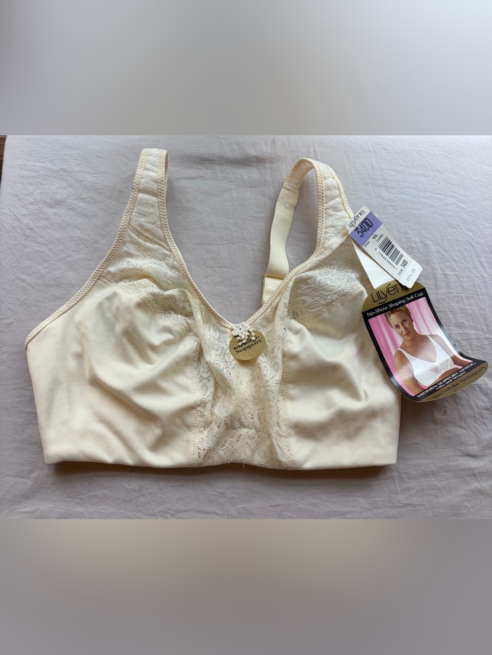 Lilyette DEADSTOCK No Show Seam-Free Invisible Shaping Soft Cup Bra 34DD NWT